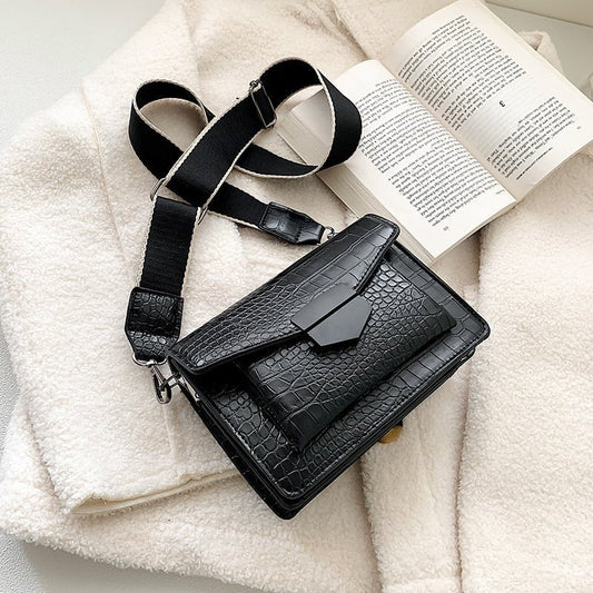 Mini Crossbody Handbag Women Faux Leather Keychain Purse