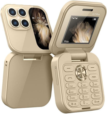 Mini Flip Phone Dual SIM Compact Mobile Phone