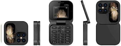 Mini Flip Phone Dual SIM Compact Mobile Phone