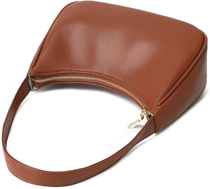 Mini Hobo Bag Zippered Compact Shoulder Handbag Lightweight Purse