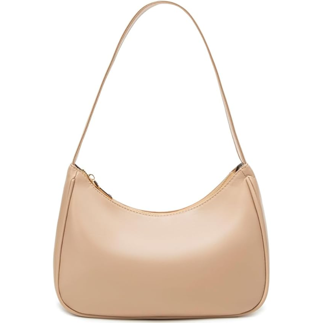 Mini Hobo Bag Zippered Compact Shoulder Handbag Lightweight Purse