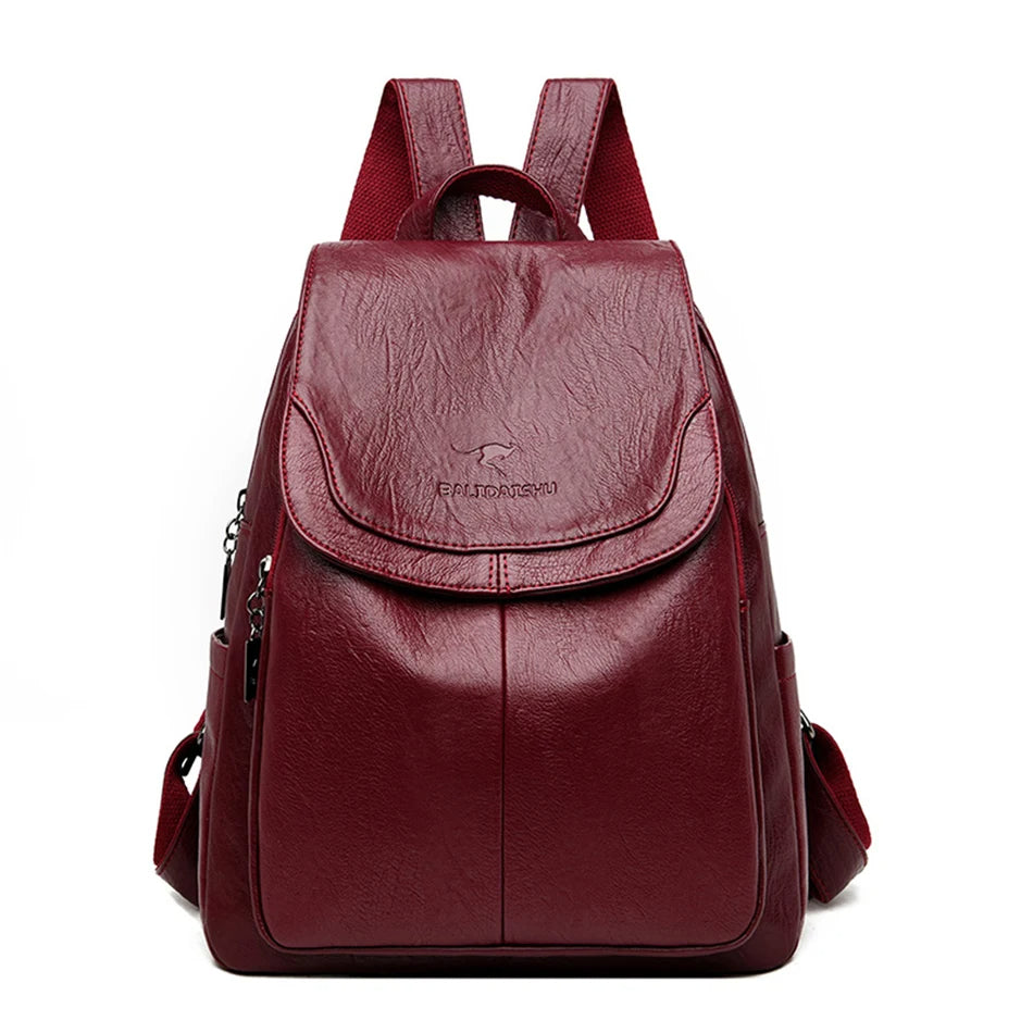 Mini Leather Backpack Womens Anti Theft Travel Bag