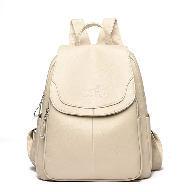 Mini Leather Backpack Womens Anti Theft Travel Bag