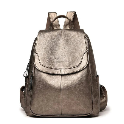 Mini Leather Backpack Womens Anti Theft Travel Bag