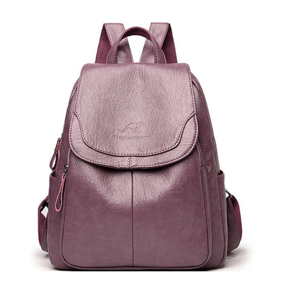 Mini Leather Backpack Womens Anti Theft Travel Bag