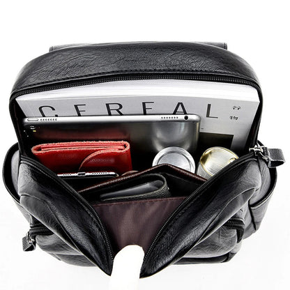 Mini Leather Backpack Womens Anti Theft Travel Bag