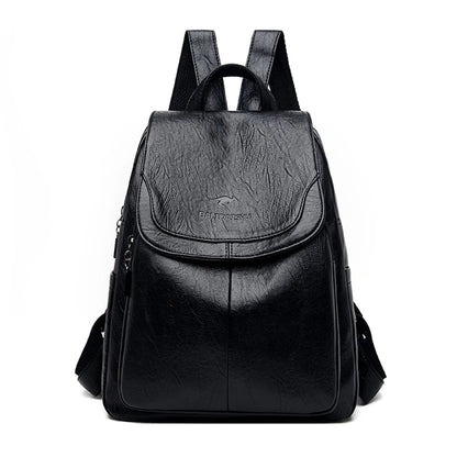 Mini Leather Backpack Womens Anti Theft Travel Bag