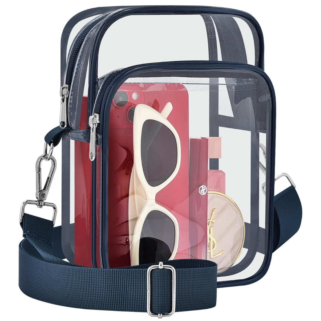 Mini Transparent Handbag with Removable Strap – Compact Clear Purse for Everyday and Events