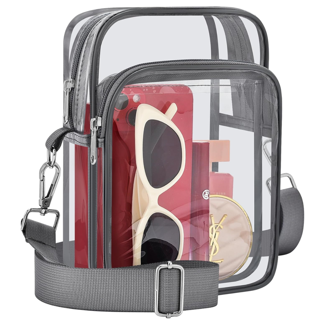 Mini Transparent Handbag with Removable Strap – Compact Clear Purse for Everyday and Events