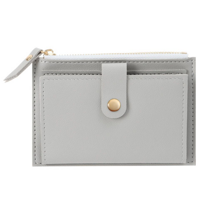 Mini Velvet Leather Wallet Compact Card Holder Purse