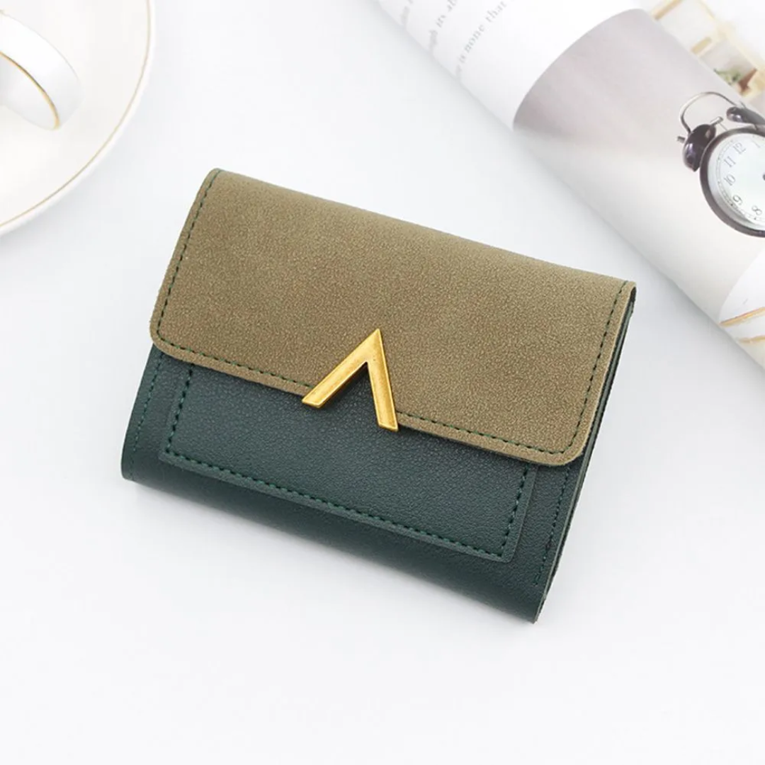 Mini Velvet Leather Wallet Compact Card Holder Purse