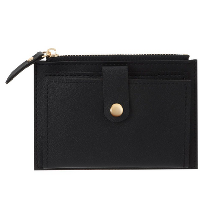 Mini Velvet Leather Wallet Compact Card Holder Purse