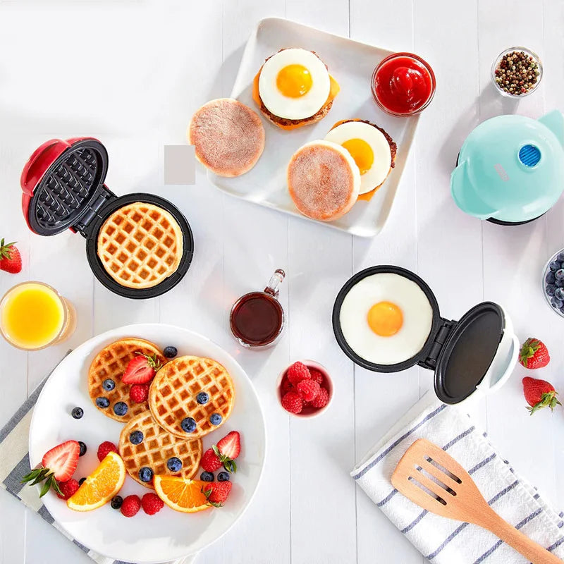 Mini Waffle Maker & Pancake Machine for Quick Breakfasts and Snacks