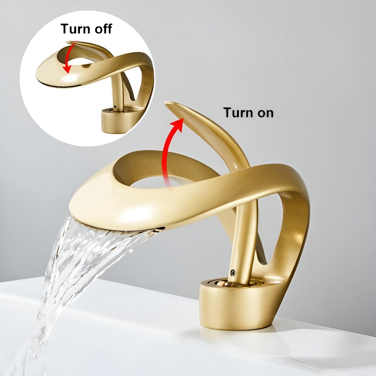 Minimalist Brass Bathroom Faucet Single Handle Basin Mixer