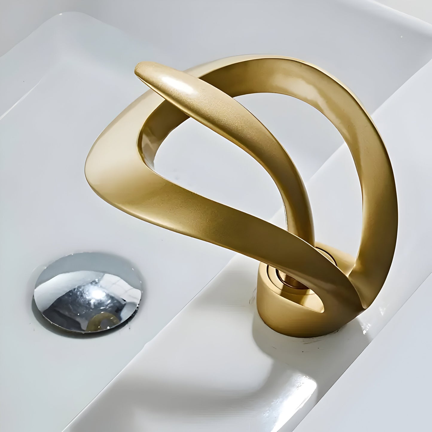 Minimalist Brass Bathroom Faucet Single Handle Basin Mixer