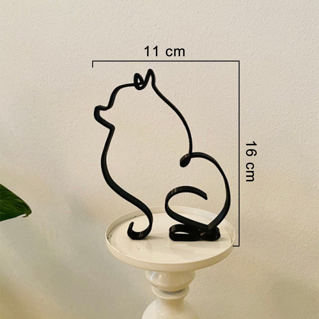 Minimalist Metal Dog Sculpture Modern Geometric Home Decor