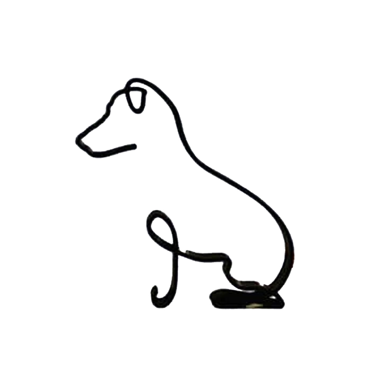 Minimalist Metal Dog Sculpture Modern Geometric Home Decor