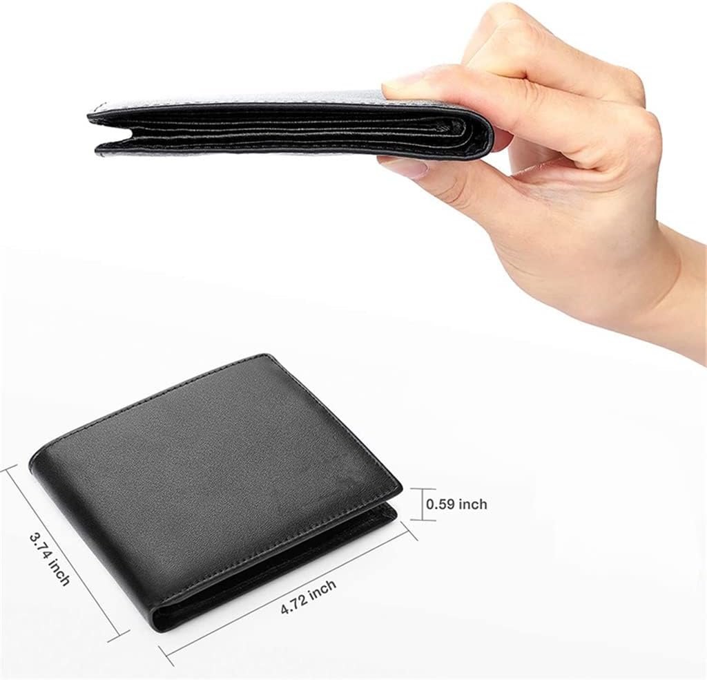 Minimalist RFID Leather Wallet Compact Slim Card Holder for Men