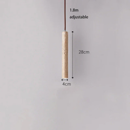 Minimalist Travertine LED Chandelier Wabi-Sabi Style