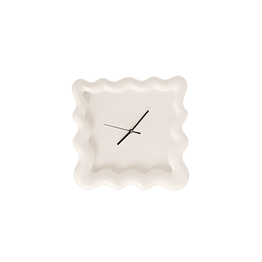 Modern Biscuit Wall Clock Silent Quartz Decorative Cream Kitchen Living Room