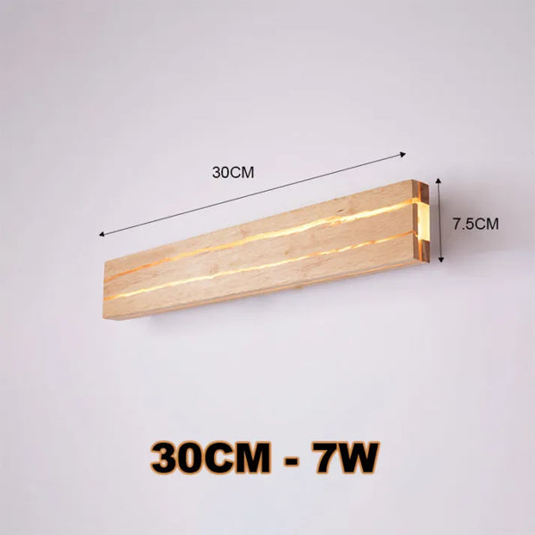 Modern Crack Wall Lamp Wooden LED Ambient Wall Light