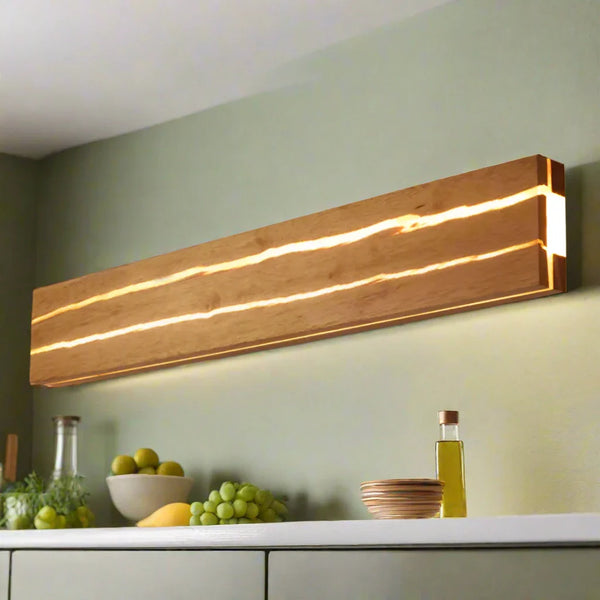 Modern Crack Wall Lamp Wooden LED Ambient Wall Light
