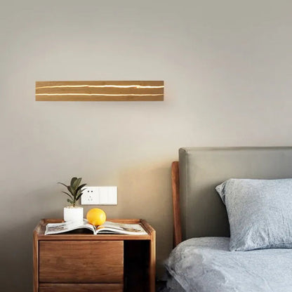 Modern Crack Wall Lamp Wooden LED Ambient Wall Light