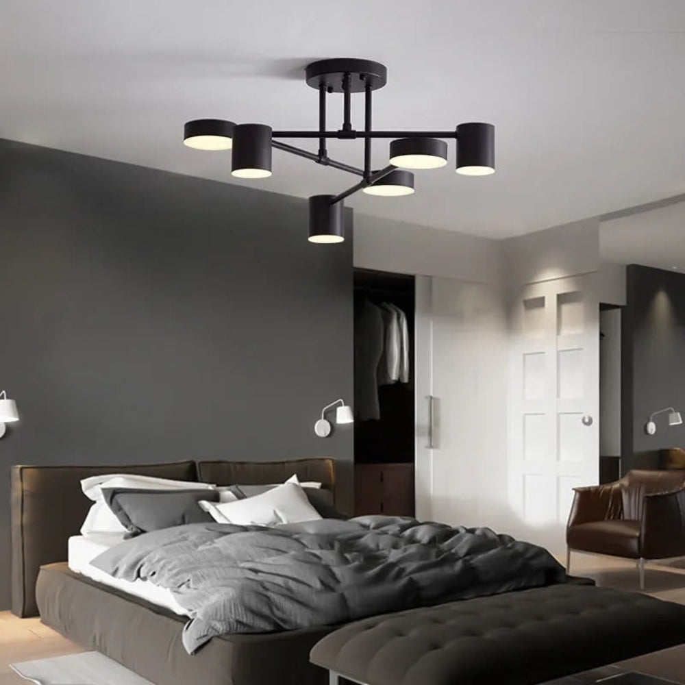 Moderne geometrische plafondlamp, hangende LED-armatuur