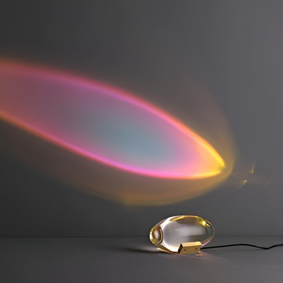 Modern Glass Table Lamp Warm Ambient Interior Lighting