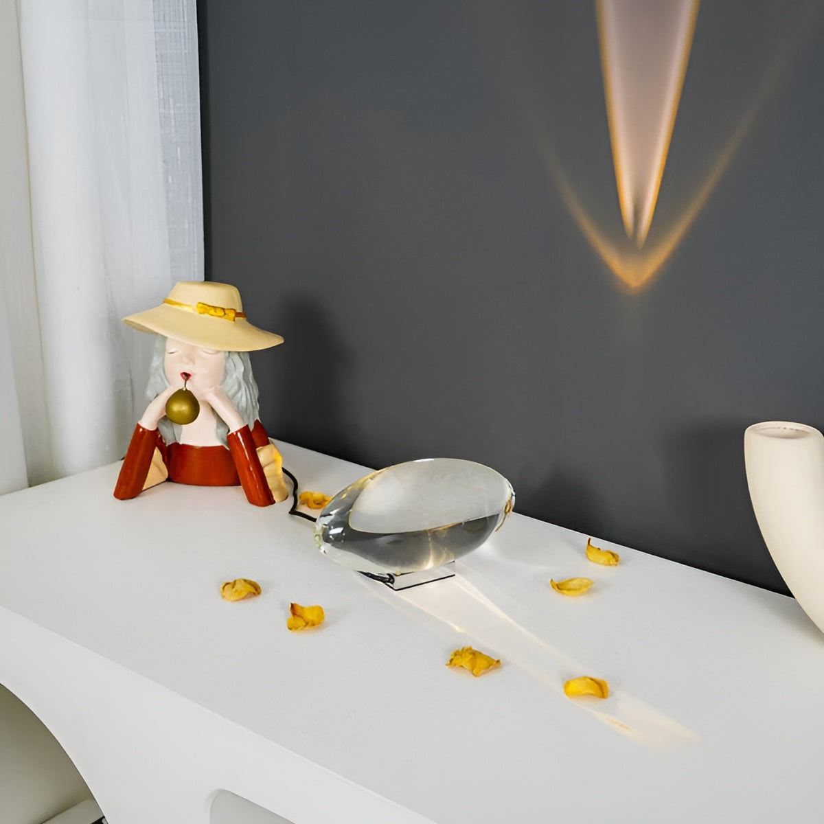 Modern Glass Table Lamp Warm Ambient Interior Lighting