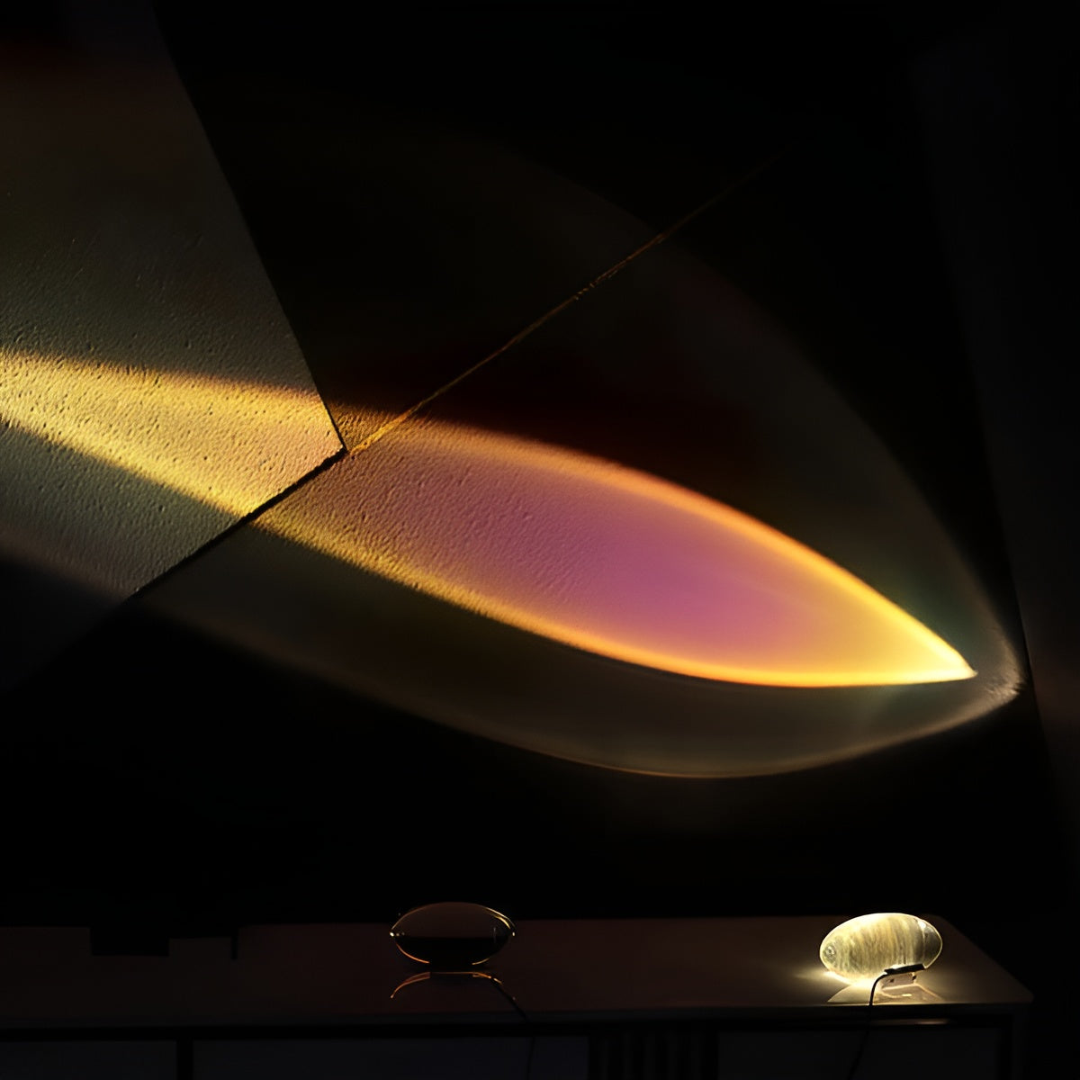 Modern Glass Table Lamp Warm Ambient Interior Lighting