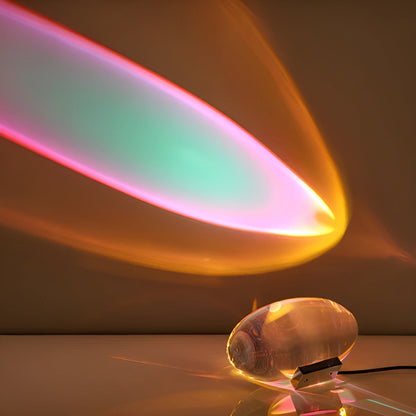 Modern Glass Table Lamp Warm Ambient Interior Lighting