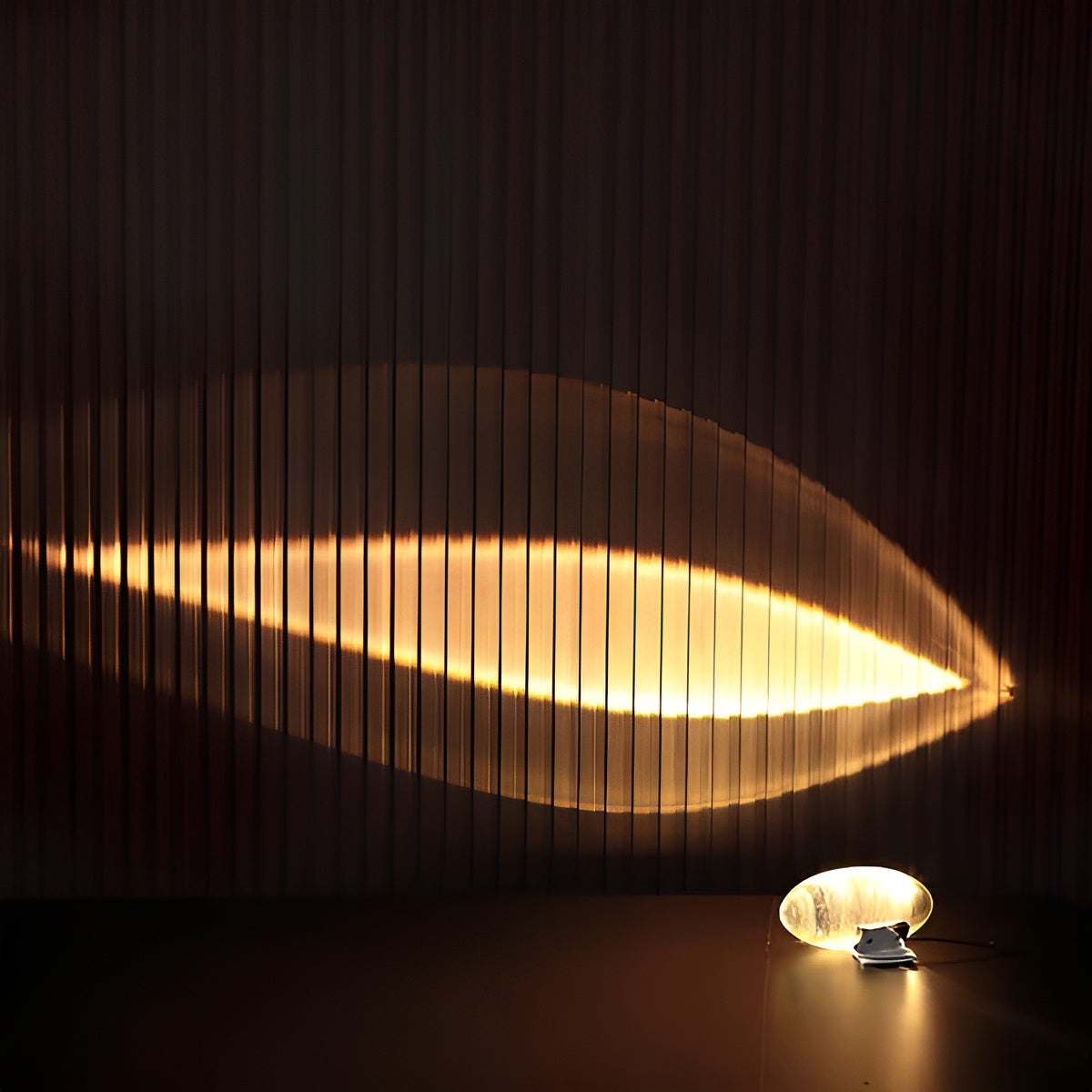 Modern Glass Table Lamp Warm Ambient Interior Lighting