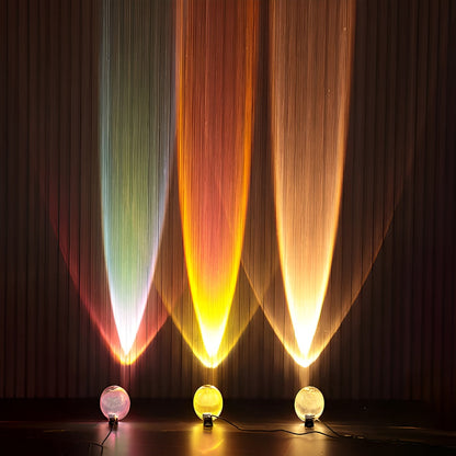 Modern Glass Table Lamp Warm Ambient Interior Lighting