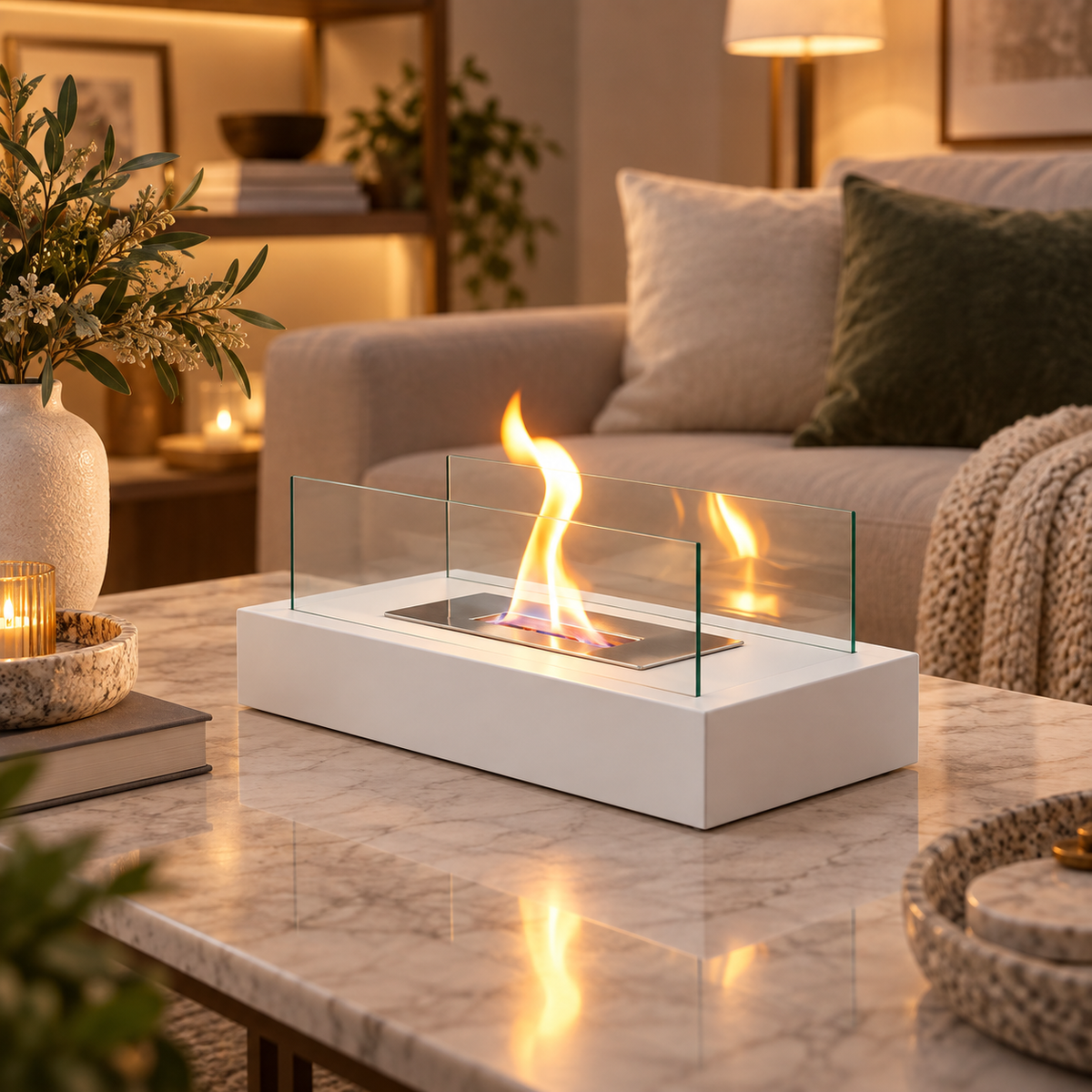 Moderne glazen tafelhaard voor binnenhuisdecoratie