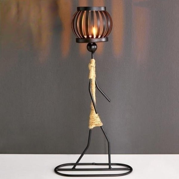 Modern Iron Candle Holder Decorative Table Ornament