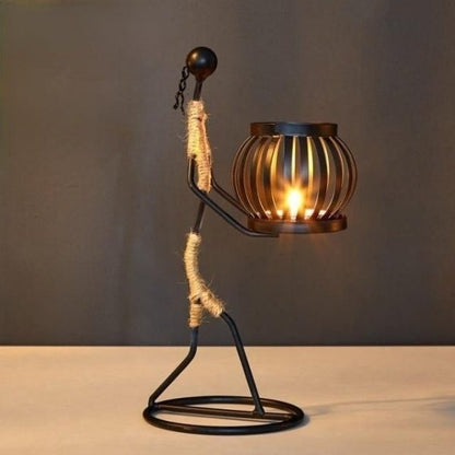 Modern Iron Candle Holder Decorative Table Ornament
