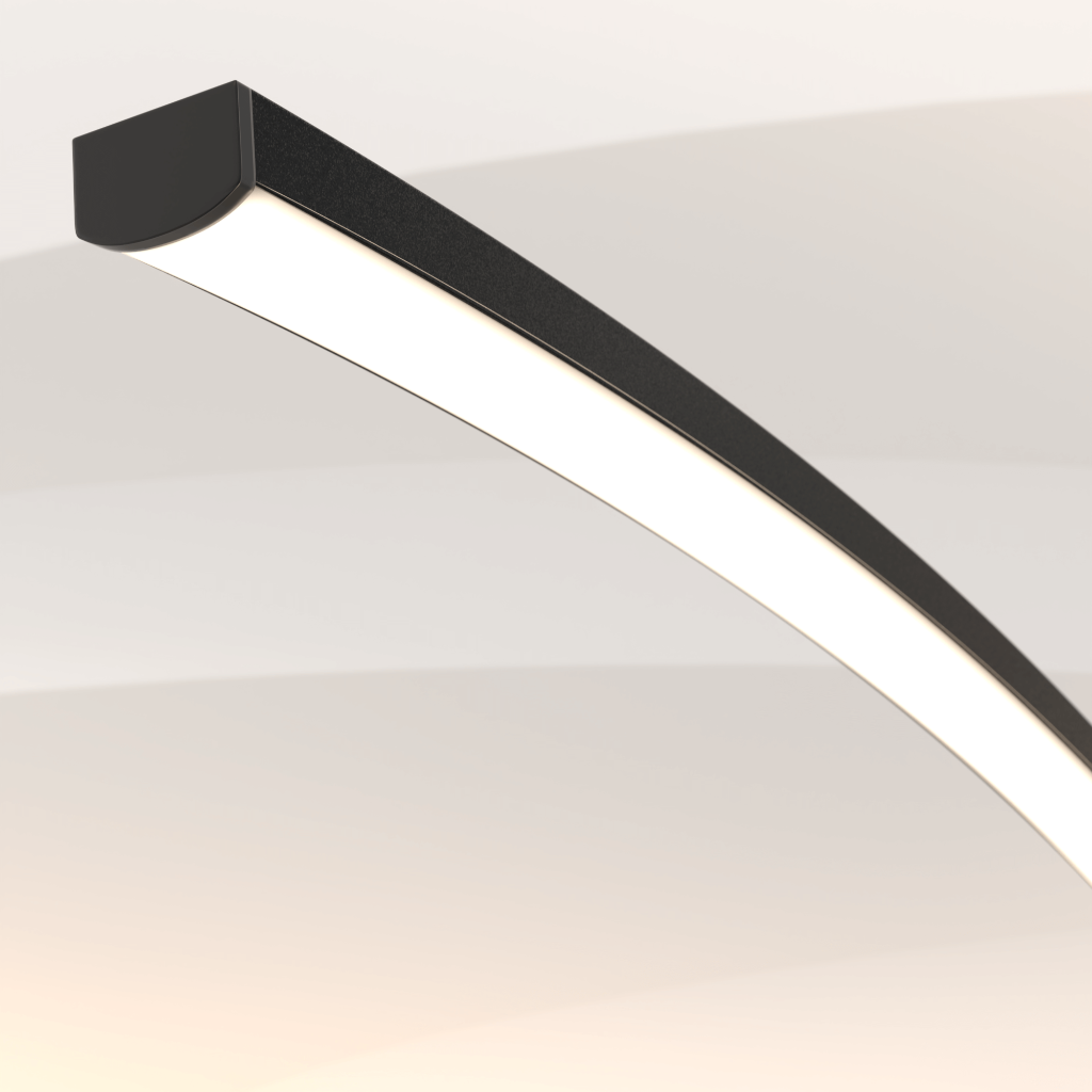 Modern LED Arc Floor Lamp with Adjustable Light