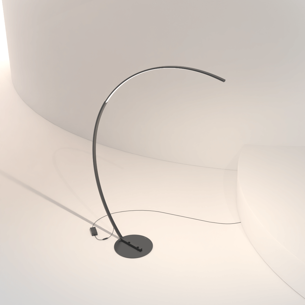 Modern LED Arc Floor Lamp with Adjustable Light