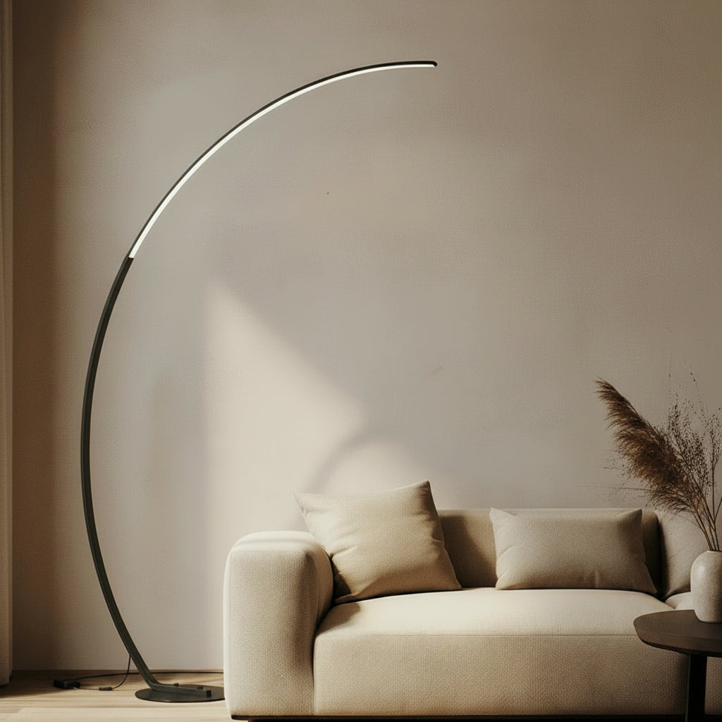 Modern LED Arc Floor Lamp with Adjustable Light