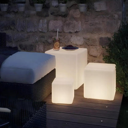 Modern LED Cube Outdoor Light Garden Path Patio Lighting