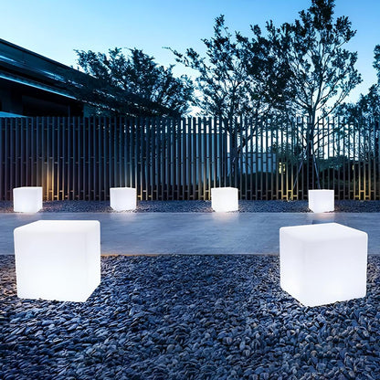 Modern LED Cube Outdoor Light Garden Path Patio Lighting