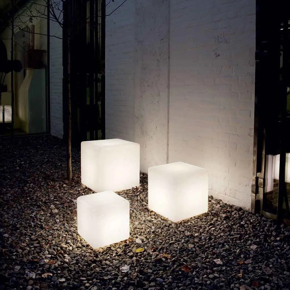 Modern LED Cube Outdoor Light Garden Path Patio Lighting