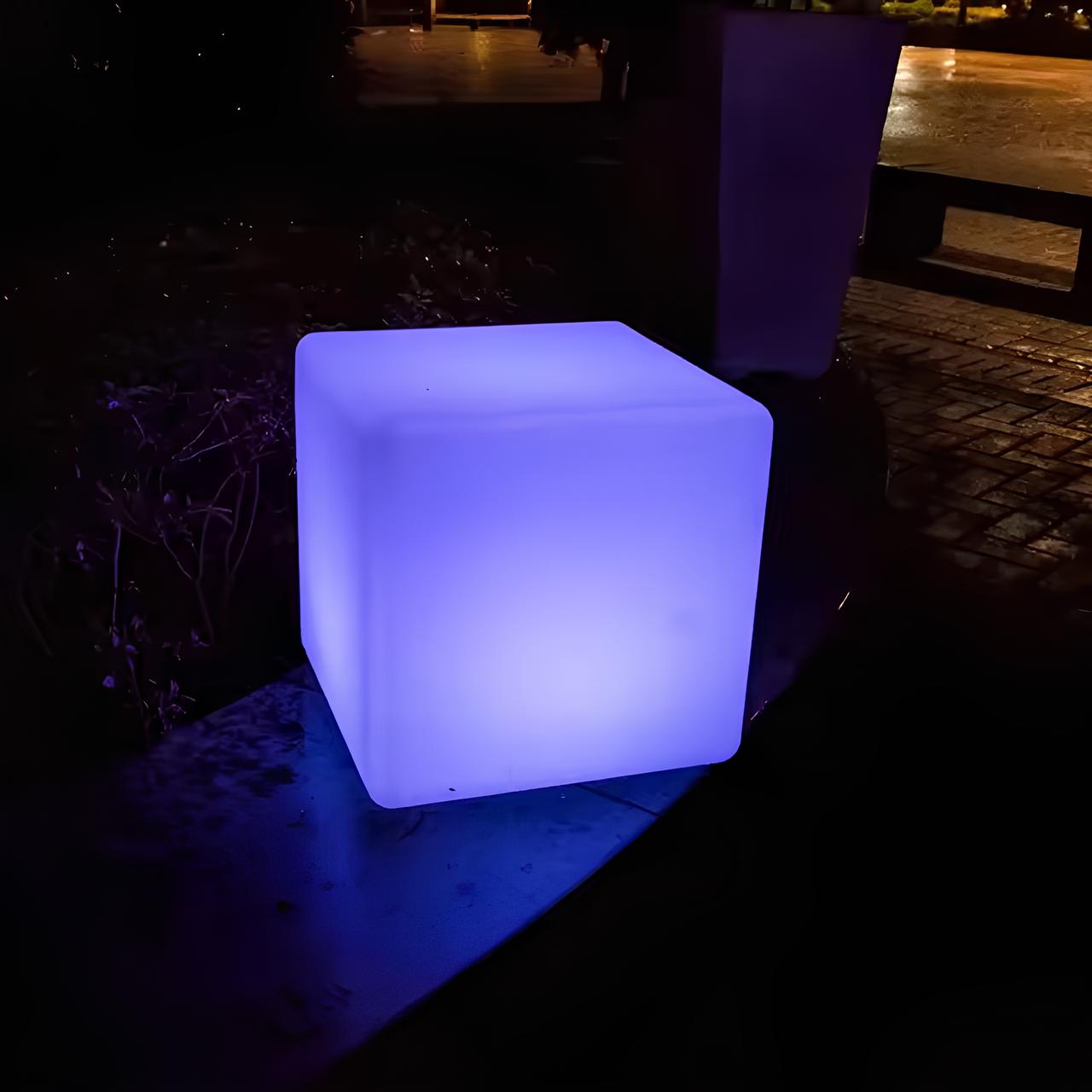 Modern LED Cube Outdoor Light Garden Path Patio Lighting