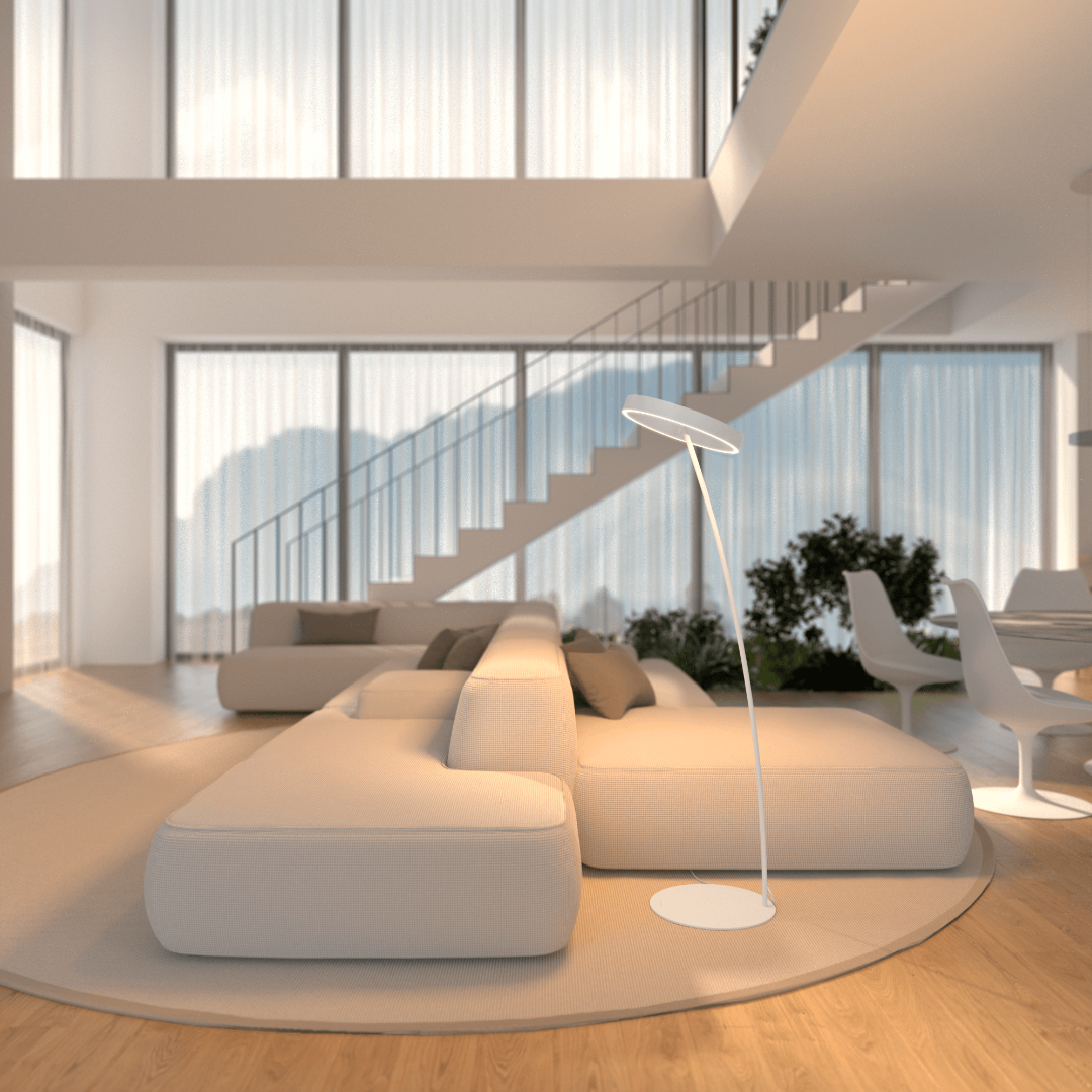 Modern LED Floor Lamp Remote Control Dimmable Adjustable Light for Living Room Bedroom