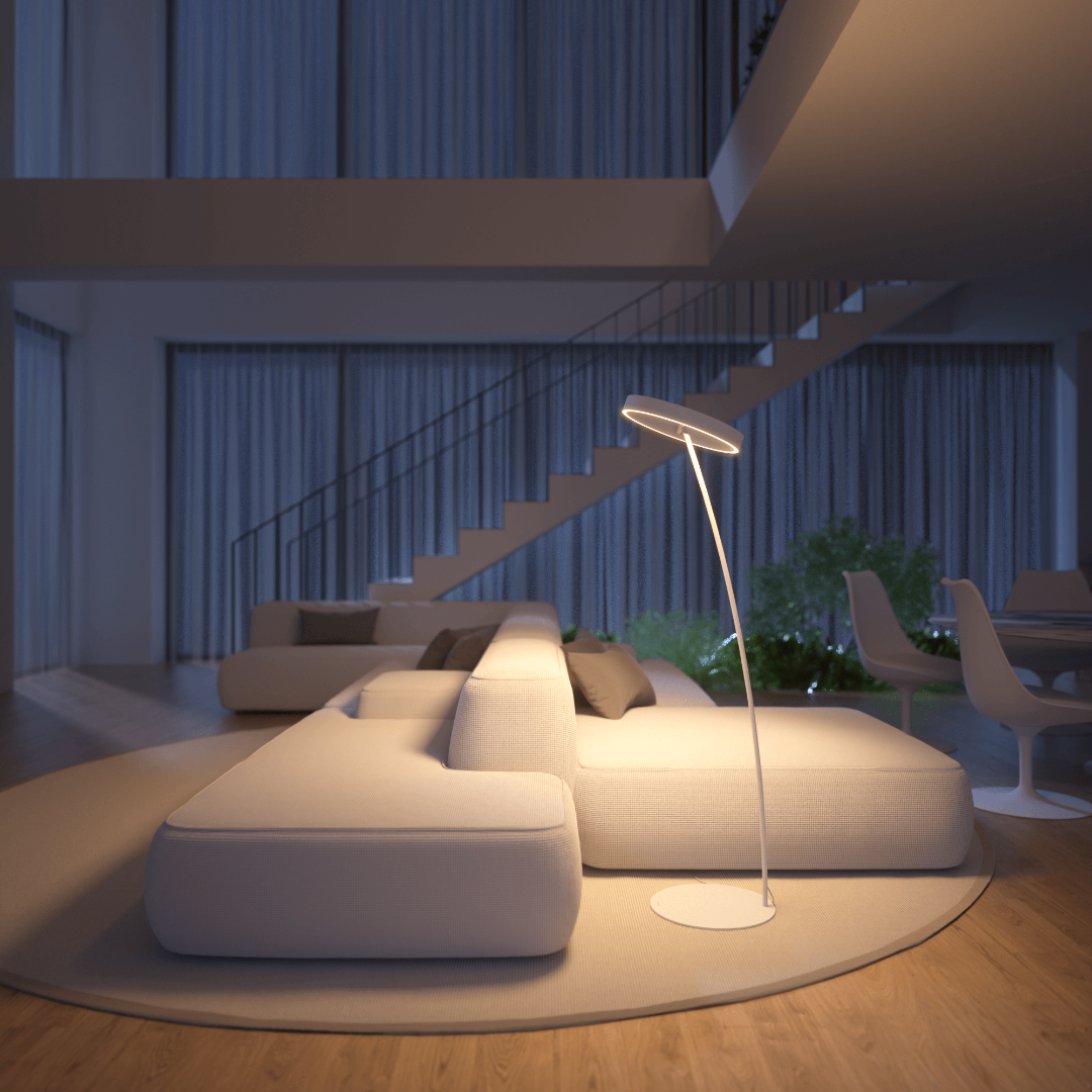 Modern LED Floor Lamp Remote Control Dimmable Adjustable Light for Living Room Bedroom