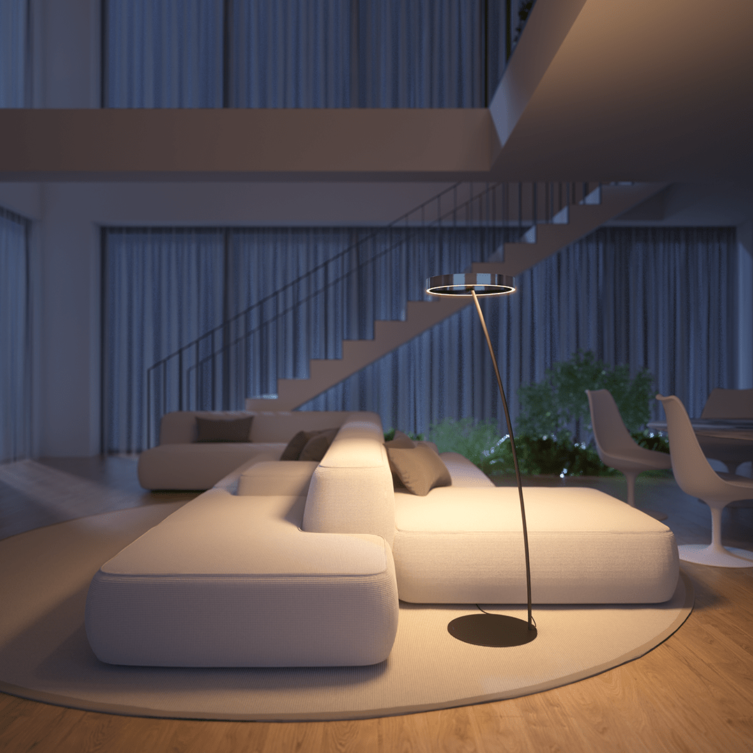 Modern LED Floor Lamp Remote Control Dimmable Adjustable Light for Living Room Bedroom