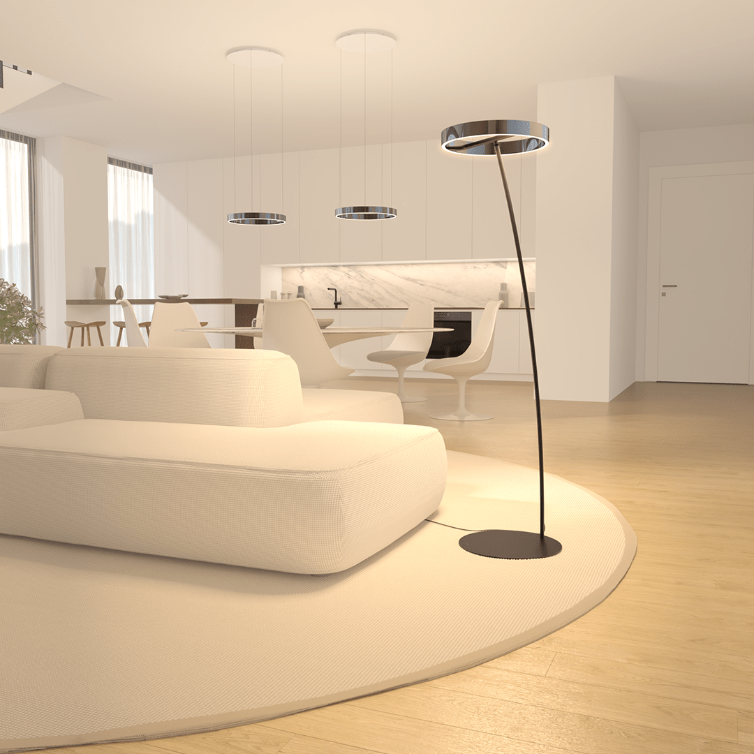Modern LED Floor Lamp Remote Control Dimmable Adjustable Light for Living Room Bedroom