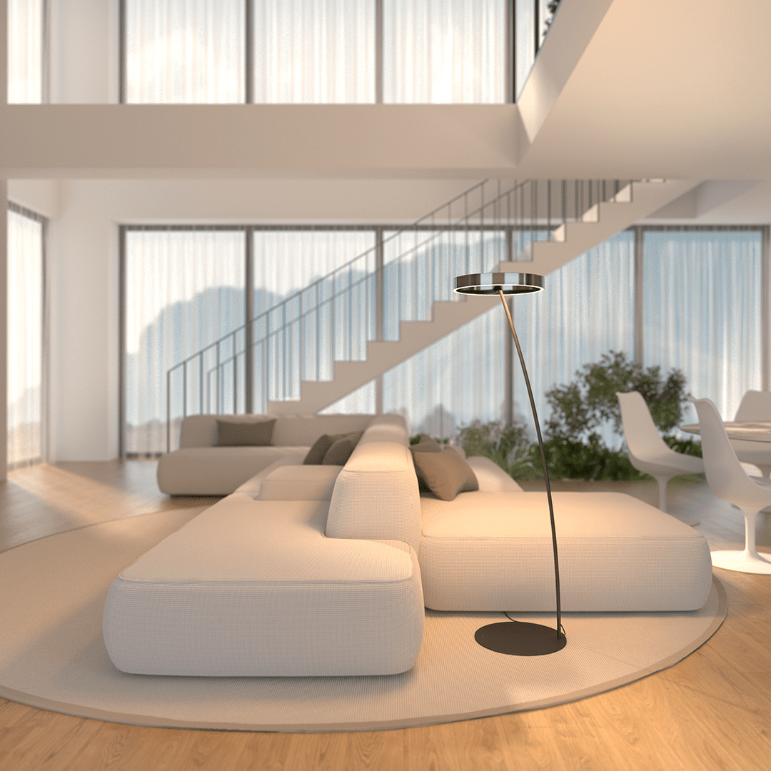 Modern LED Floor Lamp Remote Control Dimmable Adjustable Light for Living Room Bedroom