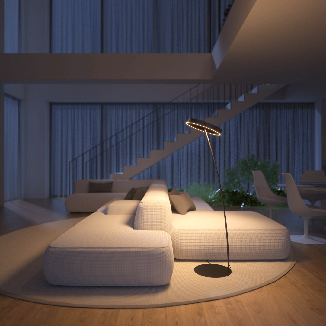 Modern LED Floor Lamp Remote Control Dimmable Adjustable Light for Living Room Bedroom